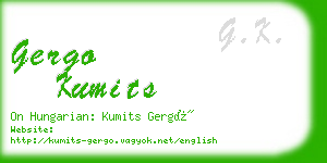 gergo kumits business card